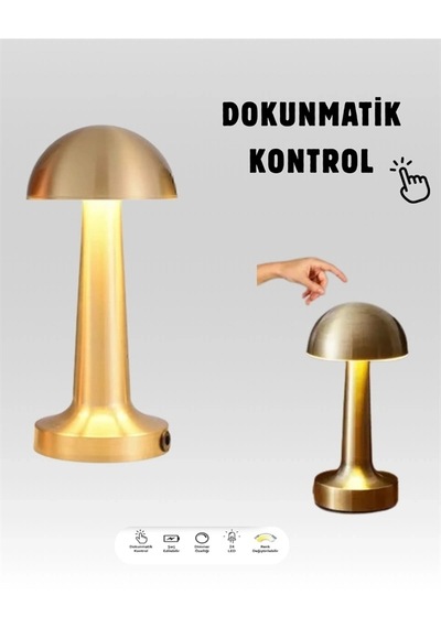 Mey İthalat Modern Tasarım Şarjlı Masa Lambası 1800 Mah Batarya Yeni Nesil Çok Renkli