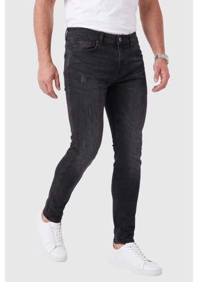 Rizzup Erkek Slim Fit %98 Pamuk Likralı Taşlanmış Yıpratma Detaylı Siyah Kot Pantolon 2600041 Rizzup Erkek Slim Fit %98 Pamuk Likralı Taşlanmış Yıpratma Detaylı Siyah Kot Pantolon 2600041