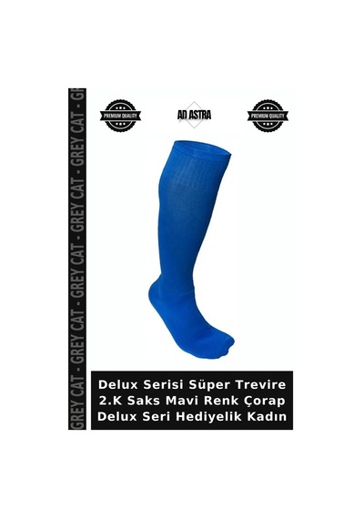 Grey Cat Delux Serisi Süper Trevire 2.k Saks Mavi Renk Çorap Delux Seri Hediyelik Kadın