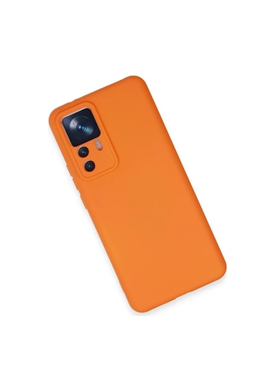 Xiaomi Mi 12t Pro Kılıf Nano İçi Kadife Silikon - Turuncu 0.2M-Çok Renkli