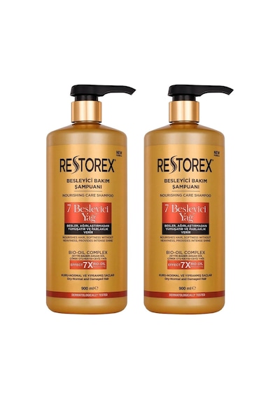 Restorex 7 Besleyici Yağ Bakım Şampuanı 900 Ml 2 Adet