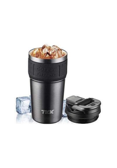 Tkk Çelik Termos Mug 630ml Koyu Gri Gri