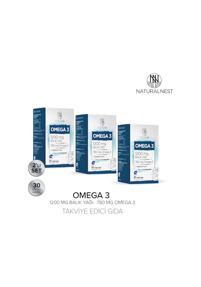 Naturalnest Omega 3 Balık Yağı 1200 Mg 60 Kapsül 3 Kutu