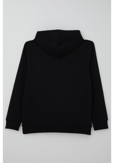 Breeze Erkek Çocuk Sweatshirt A Harfi Yazı Nakış Armalı 9-14 Yaş, Siyah