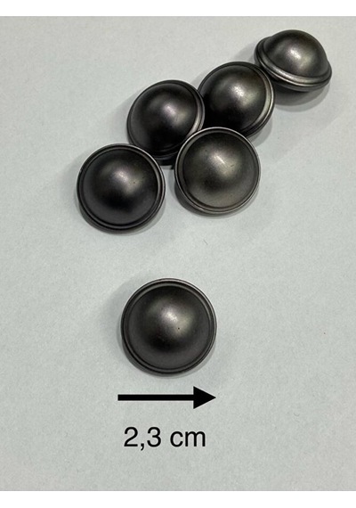 İtalyan Metalize Plastik Trençkot Düğmesi / 6 Lı Set / 2,3 Cm