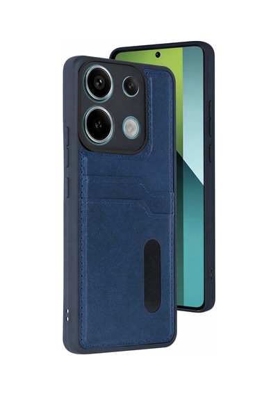 Xiaomi Redmi 15c 4g Sara Kartvizitli Deri Kılıf - Lacivert 0.2M-Çok Renkli