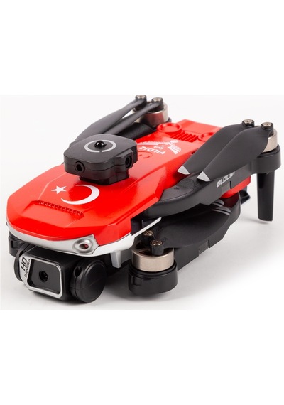 Yıldız İha Heki Skymaster Fırçasız Motor,çift Kamera Engel Sensörlü Hobi Dronu Kırmızı,1 Bataryalı