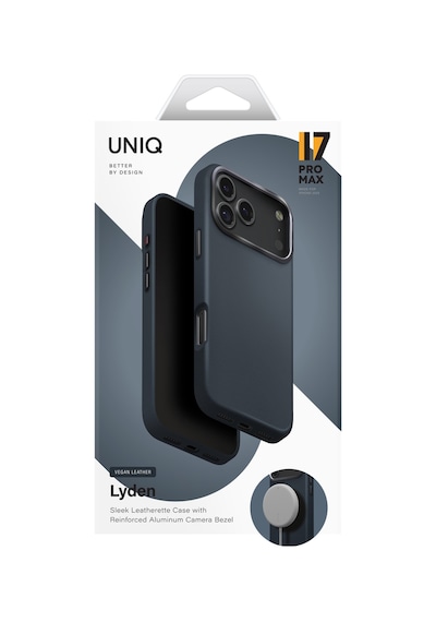 Apple Uyumlu iPhone 17 Pro Max Kılıf Lyden Vegan Deri Kaplama İnovatif Görünüm Magsafe Premium Kapak Lacivert Apple Uyumlu iPhone 17 Pro Max Kılıf Lyden Vegan Deri Kaplama İnovatif Görünüm Magsafe Premium Kapak Lacivert