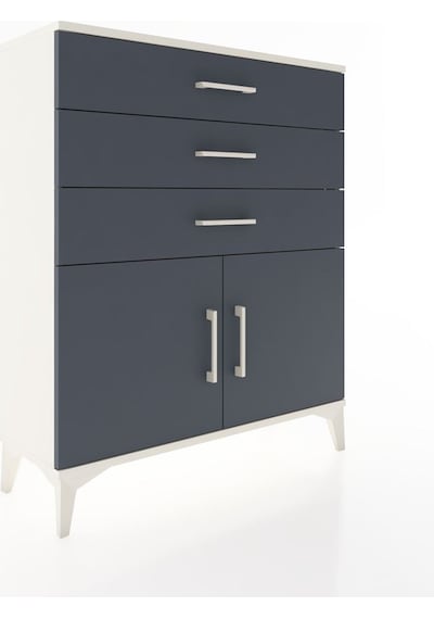 Arges Şifonyer Tek Raflı 3 Çekmeceli 2 Kapaklı 88x30x106 Ayta... Aytaşı