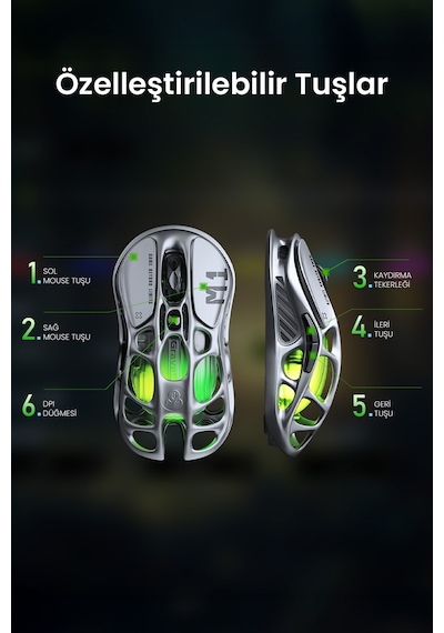Gravastar Mercury M1 Pro Süper Hafif Kablosuz Gaming Mouse