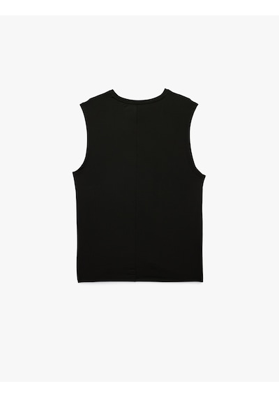 Koton Rahat Kalıp Kolsuz Bisiklet Yaka Basic Spor Atlet Siyah 6sam30013nk