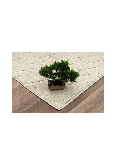 Raschel Carpet Kaymaz Taban Moopy Krem Bukleli Yumuşak Soft Dokuma Yolluk Halı Antialerjik Yolluk Lp6497a Krem Krem