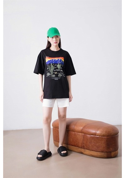 Startmore Unisex Arizona Befearless Siyah Tshirt Siyah