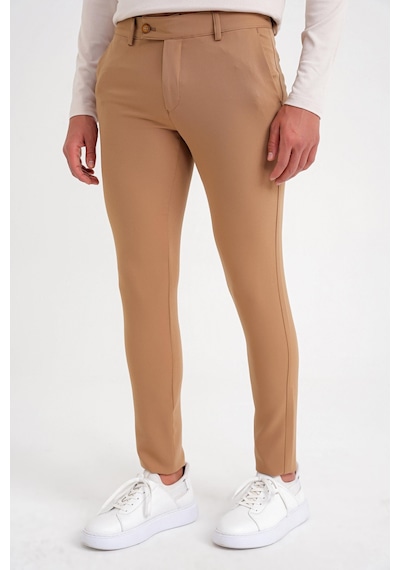 Efor P 1088 Slim Fit Yan Cep Esnek Pamuklu Casual Camel Pantolon Camel