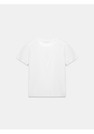 Dilvin 32779 Bisiklet Yaka T-shirt-beyaz
