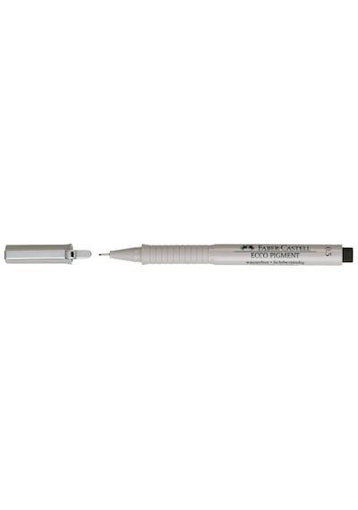 Faber-castell Ecco Pigment Teknik Çizim Kalemi, 0.3 Mm Uç, Işık Ve Su Geçirmez Mürekkep, Cetvel Ve Şablon Uyumlu