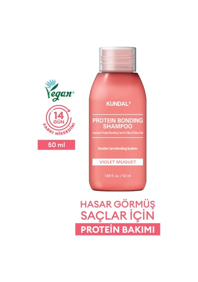 Yoğun Onarıcı Ve Isı Koruyucu Bakım Şampuanı Kundal Protein Bonding Shampoo 50ml Violet Muguet