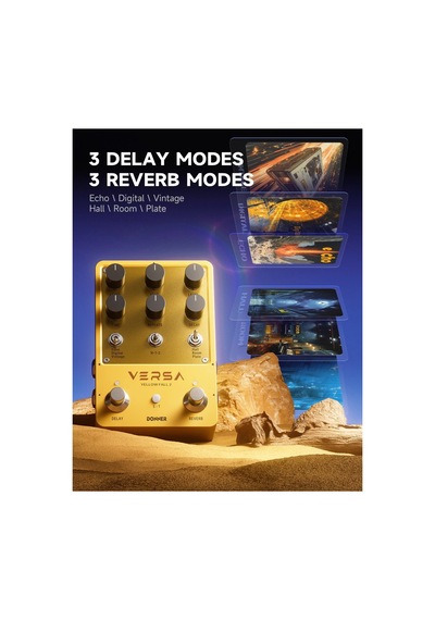 Donner Versa - Yellow Fall Iı 3x3 Reverb Ve Delay Pedalı