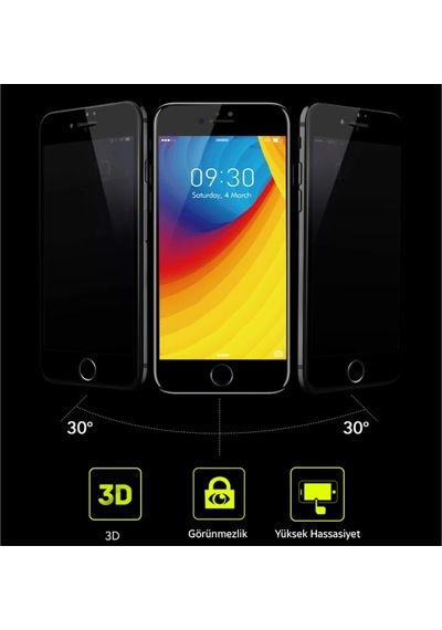 Kuulaa İphone 6s-6 Plus 3d Full Privacy Gizlilik Kırılmaz Cam Ekran Koruyucu- 5775