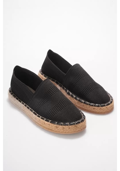 TRENDELLA Kadın Siyah Triko Jüt Sargı El Yapımı Espadril Tr44my01a Kırmızı