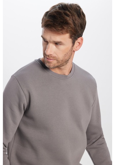 Tudors Unisex Oversize Geniş Kesim Pamuklu Yumuşak Dokulu İçi Polarlı Basic Gri Bisiklet Yaka Sweatshirt-31939 Gri Tudors Unisex Oversize Geniş Kesim Pamuklu Yumuşak Dokulu İçi Polarlı Basic Gri Bisiklet Yaka Sweatshirt-31939 Gri