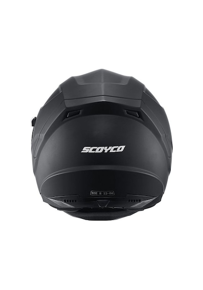 Scoyco Double Vizörlü Full Face Ce Motosiklet Kaskı Siyah