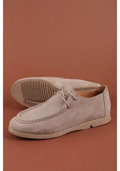 Gondol Kadın Hakiki Deri Moccasin Golf Model Kadın Ayakkabı Hl.33401 Vizon Süet