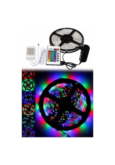 5 Metre Rgb Şerit Led Seti-iç Ve Dış Mekan Silikonlu-tak Çalıştır