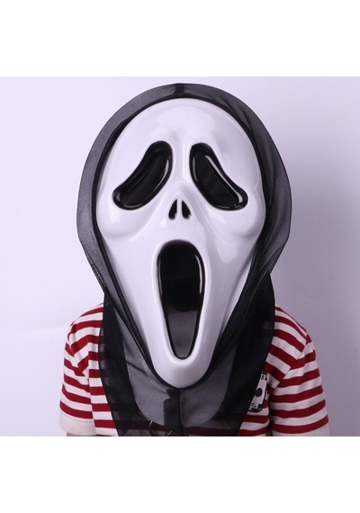 Kapşonlu Çığlık Maskesi Scream Maskesi - Hayalet Maskesi 33x21 cm