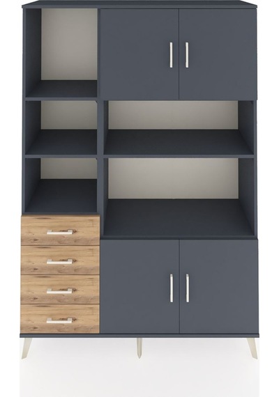 Hyperion Dolap 8 Raflı 4 Çekmeceli 4 Kapaklı 132x44x195 Antrasit-antrasit/çam Antrasıt/atlas Çam - Antrasıt Hyperion Dolap 8 Raflı 4 Çekmeceli 4 Kapaklı 132x44x195 Antrasit-antrasit/çam Antrasıt/atlas Çam - Antrasıt