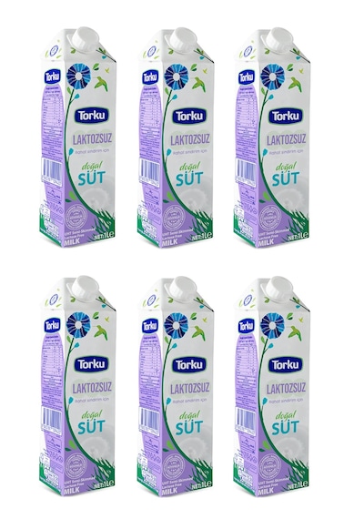 Torku Laktozsuz Yarım Yağlı Süt 1 Lt X 6 Adet