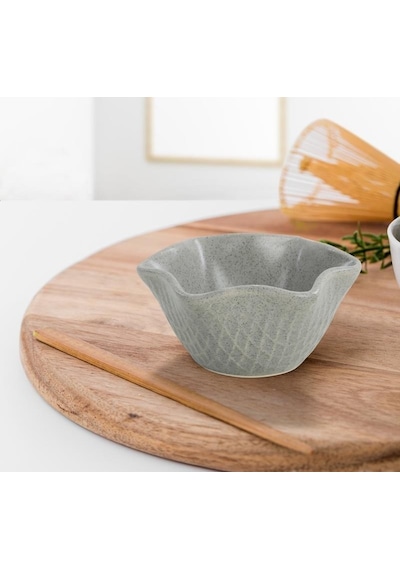 Keramika Roma 11 Cm Çerezlik Artistik Mat Gri 647 A