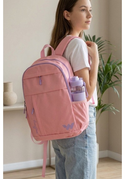 Pembe-lila Çok Bölmeli Okul Seyahat Laptop Sırt Çantası Combat