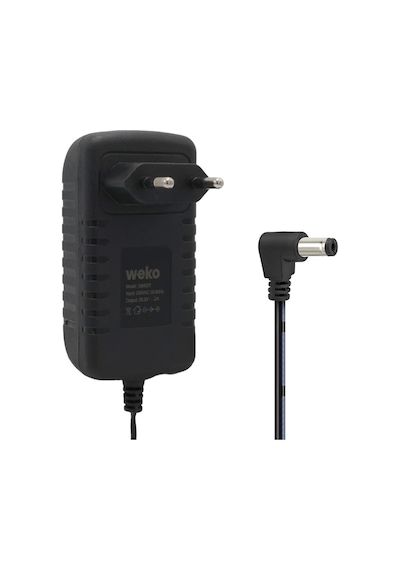 Weko 25.2 Volt - 2 Amper 5.5x2.5mm Uçlu Yerli Üretim Priz Tipi Adaptör 1.2 Metre Uzunluk