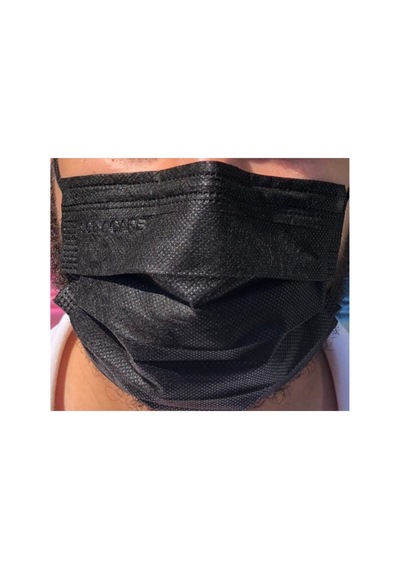Care Siyah 3 Katlı Full Ultrasonik Maske 1 Paket 50 Adet