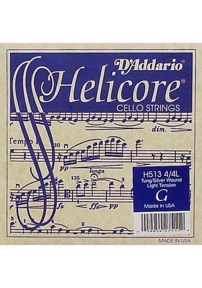 D'addario H513 Helicore Tek Çello Sol G Teli 4/4 Tungsten/g