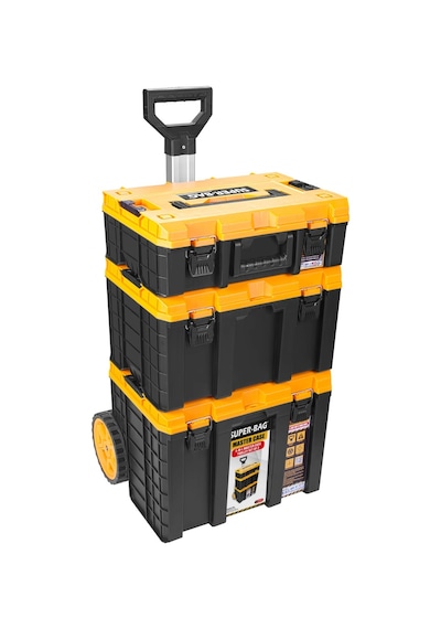 Master Case Tekerlekli 3 Lü Set Büyük Tekerlekli Teknisyen Takım Çantası S-m-l