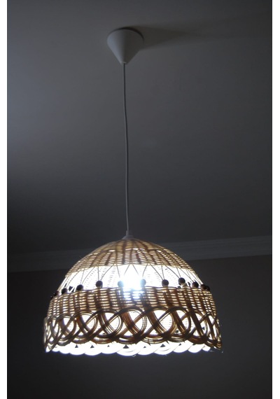 Rattan Lüx Avize Bej