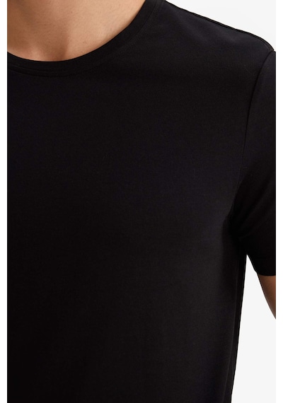 Defacto Slim Fit Tişört M6606az26spbk81 Siyah-bk81