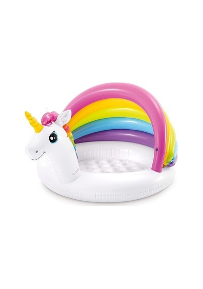 57113 Unicorn Şekilli Şişme Taban Gölgelikli Havuz 127 Cm