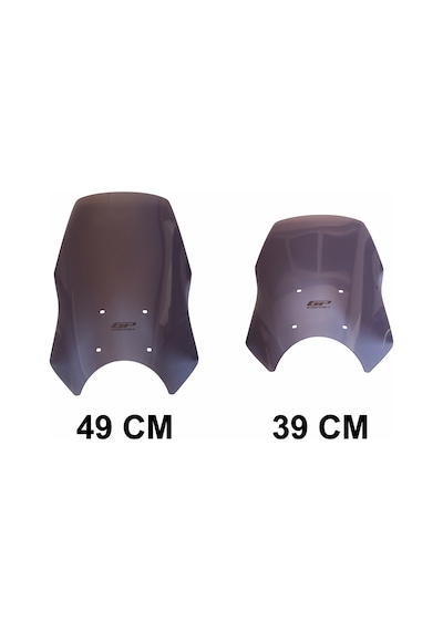 GP Kompozit Royal Enfield Himalayan 2024 Uyumlu Ön Cam Füme 49 cm