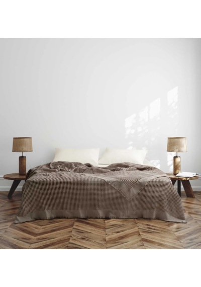 Majoli Optimus Yatak Örtüsü Ve Pike Çift Kişilik Kutulu 240x260 Mink