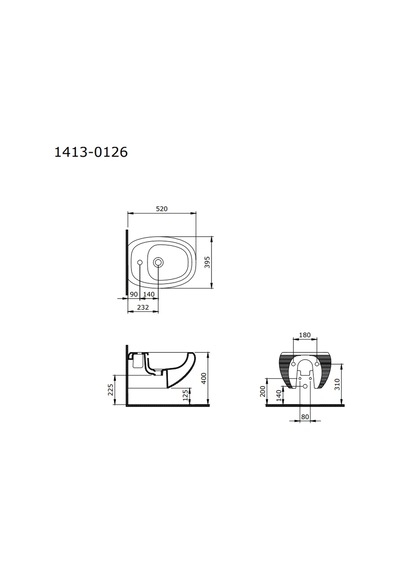 Bocchi Strata Asma Bide Parlak Beyaz 1413-001-0120 Çok Renkli