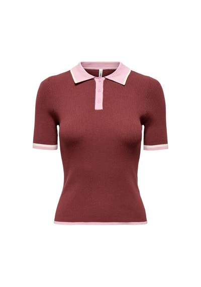 Only Onlmeddı Knitted Kırmızı Kadın T-shirt 15363165 Kırmızı