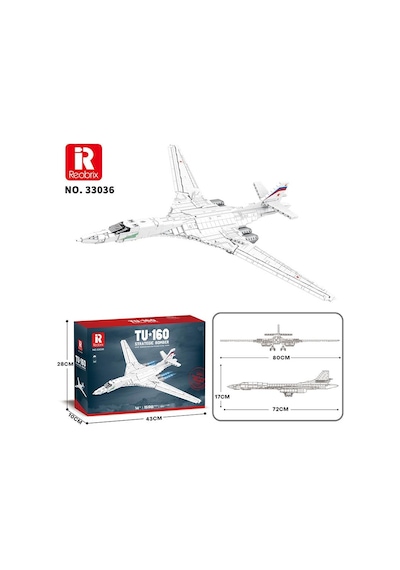 Reobrix 33036 Sovyet Tu-160 Strateji Bombardıman Jet Uçağı Yaratıcı Yapı Blok Seti Tu-160 Strategic Bomber Aircraft - 1598 Parça Reobrix 33036 Sovyet Tu-160 Strateji Bombardıman Jet Uçağı Yaratıcı Yapı Blok Seti Tu-160 Strategic Bomber Aircraft - 1598 Parça