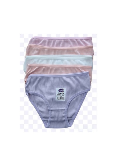 Uğur Bebe Kota Kız Çocuk Fitilli Doğal Pamuk Asorti 5adet Slip Külot Asorti Asorti
