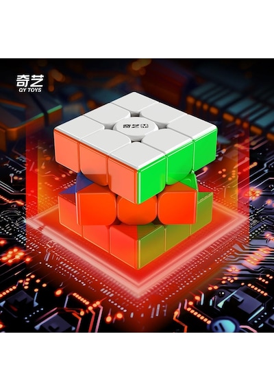 Qiyi Warrior M 3x3 Mıknatıslı Manyetik Zeka Küpü Akıl Küpü Rubik Küp Speed Cube Standart