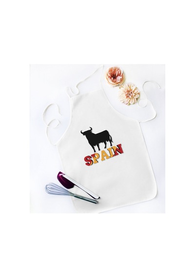 Bk Gift Spain Tasarımlı Beyaz Mutfak Önlüğü - Model 1