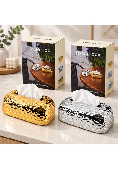 Oval Plastik Dekoratif Peçetelik Sarı
