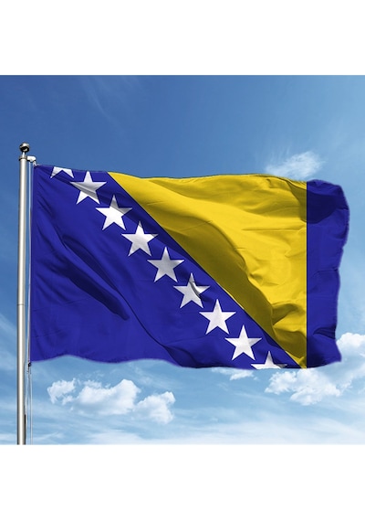 Bosna Hersek Milli Gönder Bayrağı 300X400CM Raşel Dijital Baskı